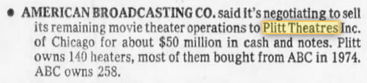 Northwest Theatre - 1978 Article On Sale